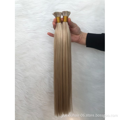 Wholesale 6D Hair Extension Double Drawn Italian Keratin Pre Bonded i Tip/U Tip/Tape In Hair Extensions Virgin Human Hair